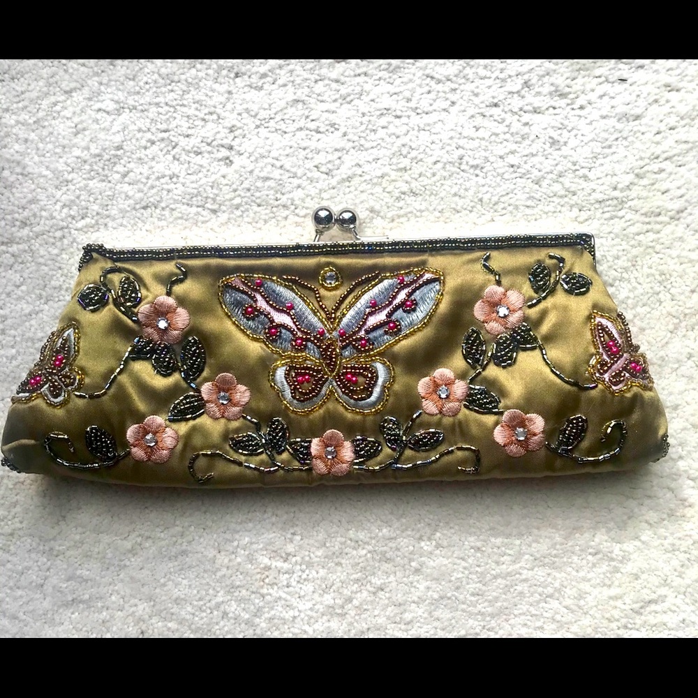 New Cute Beaded Clutch purse with beaded strap.